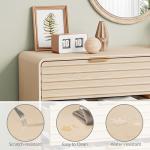 IRONCK Fluted 6 Drawer Dresser for Bedroom,54" Wide Modern Dresser Drawers with Storage, Wooden Dressers with Metal Handle for Bedroom, Hallway, Natural Oak