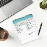 To Do List Notepad, Spiral Bound Undated Daily Planner, 52 Sheets 8.5" X 10.5" Tear Off Task Planning Pad with Checklist, For Work Office Home