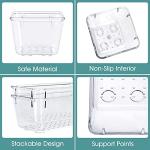 25-Piece Clear Plastic Drawer Organizer Set