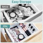 25-Piece Clear Plastic Drawer Organizer Set