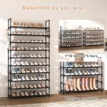 VTRIN XJ-112 10-Tier Shoe Organizer with Hooks