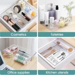 25-Piece Clear Plastic Drawer Organizer Set