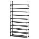 VTRIN XJ-112 10-Tier Shoe Organizer with Hooks