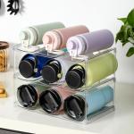 3-Tier Clear Water Bottle Organizer for Home Storage