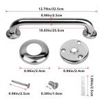 Stainless Steel Shower Grab Bars, 12 Inch - 2 Pack