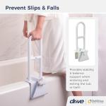 White Handicap Grab Bar by Drive Medical