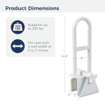 White Handicap Grab Bar by Drive Medical