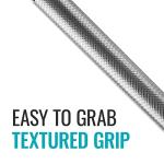 Textured Grab Bars for Bathroom Safety - 24" Chrome
