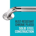 Textured Grab Bars for Bathroom Safety - 24" Chrome