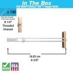 SnapToggle BB Toggle Anchors - 100 Pack