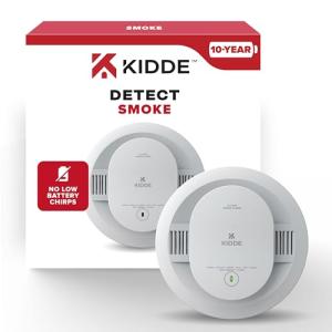 Kidde 10-Year Battery Smoke Detector with LED Alerts
