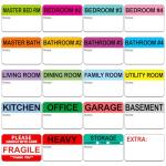 Color-Coded Moving Labels for Easy Packing, 600 Pcs