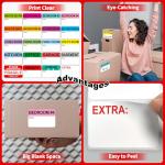 Color-Coded Moving Labels for Easy Packing, 600 Pcs