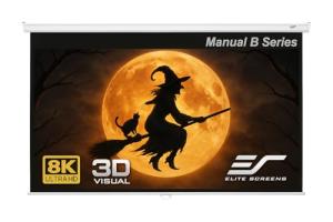 100" Manual Pull Down Projector Screen - 4K Ready