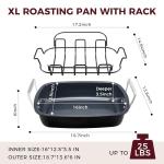 Extra Large Nonstick Turkey Roasting Pan with Rack
