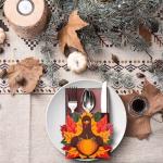 Thanksgiving Utensil Holders Set for Fall Decor