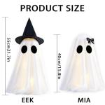 Set of 2 Halloween Light-Up Ghost Decorations