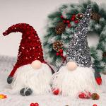 Juegoal 12" Lighted Gnome Plush Holiday Decor Set