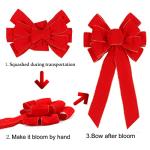 Red Christmas Bows for Outdoor Decor – 2 Pack