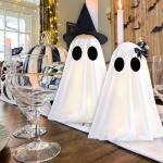 Set of 2 Halloween Light-Up Ghost Decorations