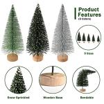 30 Mini Christmas Bottle Brush Trees with Bases