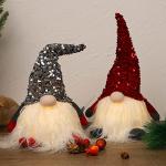 Juegoal 12" Lighted Gnome Plush Holiday Decor Set