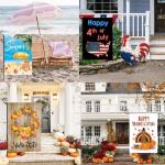 Seasonal Double-Sided Garden Flag Set of 12