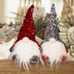 Juegoal 12" Lighted Gnome Plush Holiday Decor Set