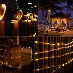 Solar Rope Lights - 39FT 100LED Outdoor String Lights