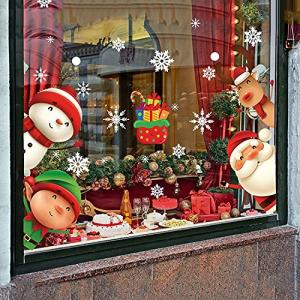 82PCS Christmas Snowflake Window Clings Decorations