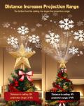 LED Snowflake Projector Christmas Star Tree Topper