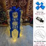 Warm White LED Lighted Christmas Gift Box Set