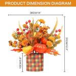 12" Pumpkin Berry Maple Tree Fall Decor