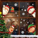82PCS Christmas Snowflake Window Clings Decorations