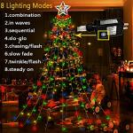 Aokudoni 12.6ft Multicolor Christmas Waterfall Lights