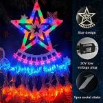 Aokudoni 12.6ft Multicolor Christmas Waterfall Lights