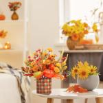 12" Pumpkin Berry Maple Tree Fall Decor
