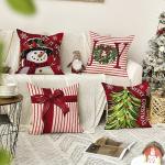Merry Christmas Let It Snow Red Pillow Covers