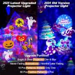 Brighter 2025 Halloween Projector Lights with 8 Patterns