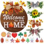 Seasonal Welcome Sign with Changeable Icons