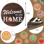Seasonal Welcome Sign with Changeable Icons