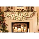 Vintage Merry Christmas Banner for Home Decor