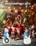 Light-Up Snowman Figurines with Christmas Tree Decor