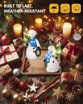 Light-Up Snowman Figurines with Christmas Tree Decor