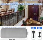 No-Drill Baby Gate Net for Stairs & Banisters