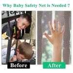 Durable Child Safety Net for Stairs and Rails
