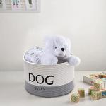 Round Woven Rope Dog Toy Storage Basket