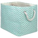 Chevron Woven Storage Bin for Laundry and Toys