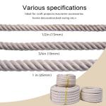 Natural White Cotton Rope 1/2 inch × 50 ft