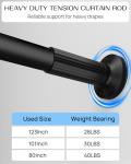 EZFurni Adjustable No-Drill Tension Curtain Rod